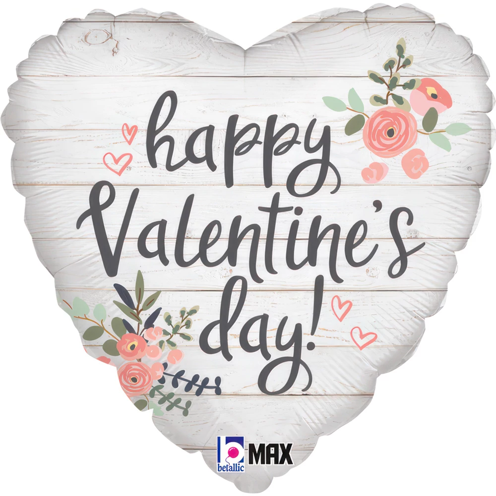 45 cm-es rusztikus happy Valentine's day fólia lufi