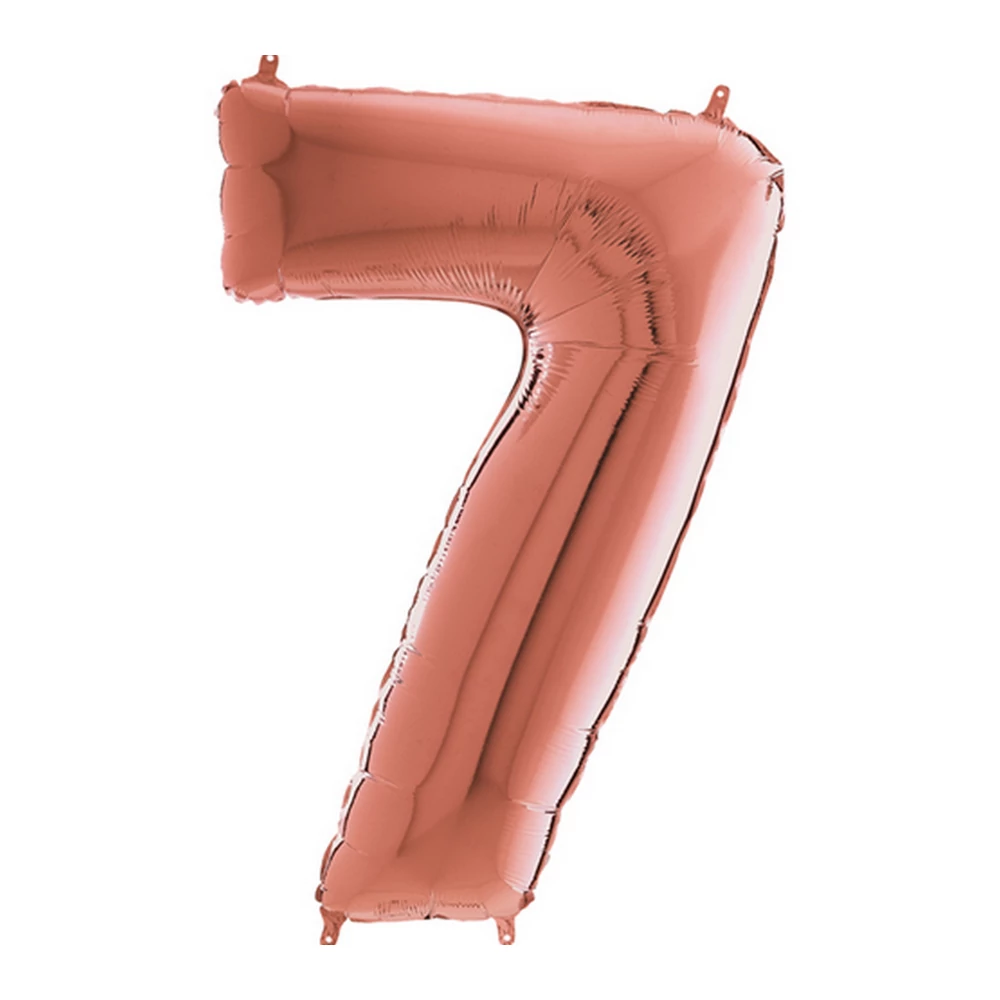 JuniorShape - rosegold 7-es szám fólia lufi