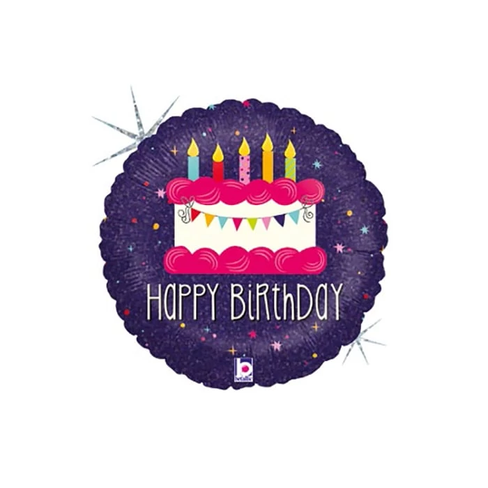 23 cm-es Happy Birthday tortás fólia lufi
