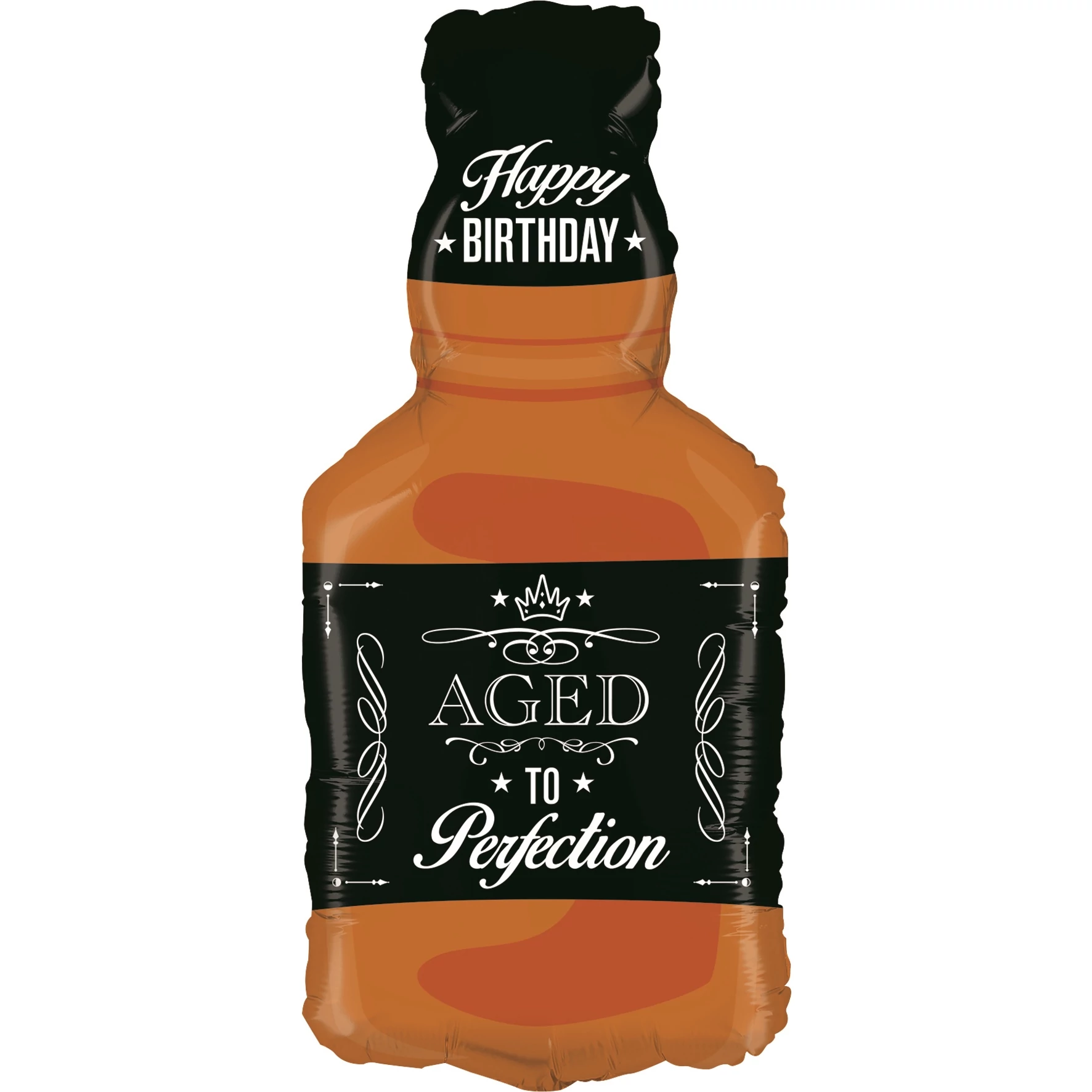 86 cm-es Happy Birthday whiskey-s üveg fólia lufi