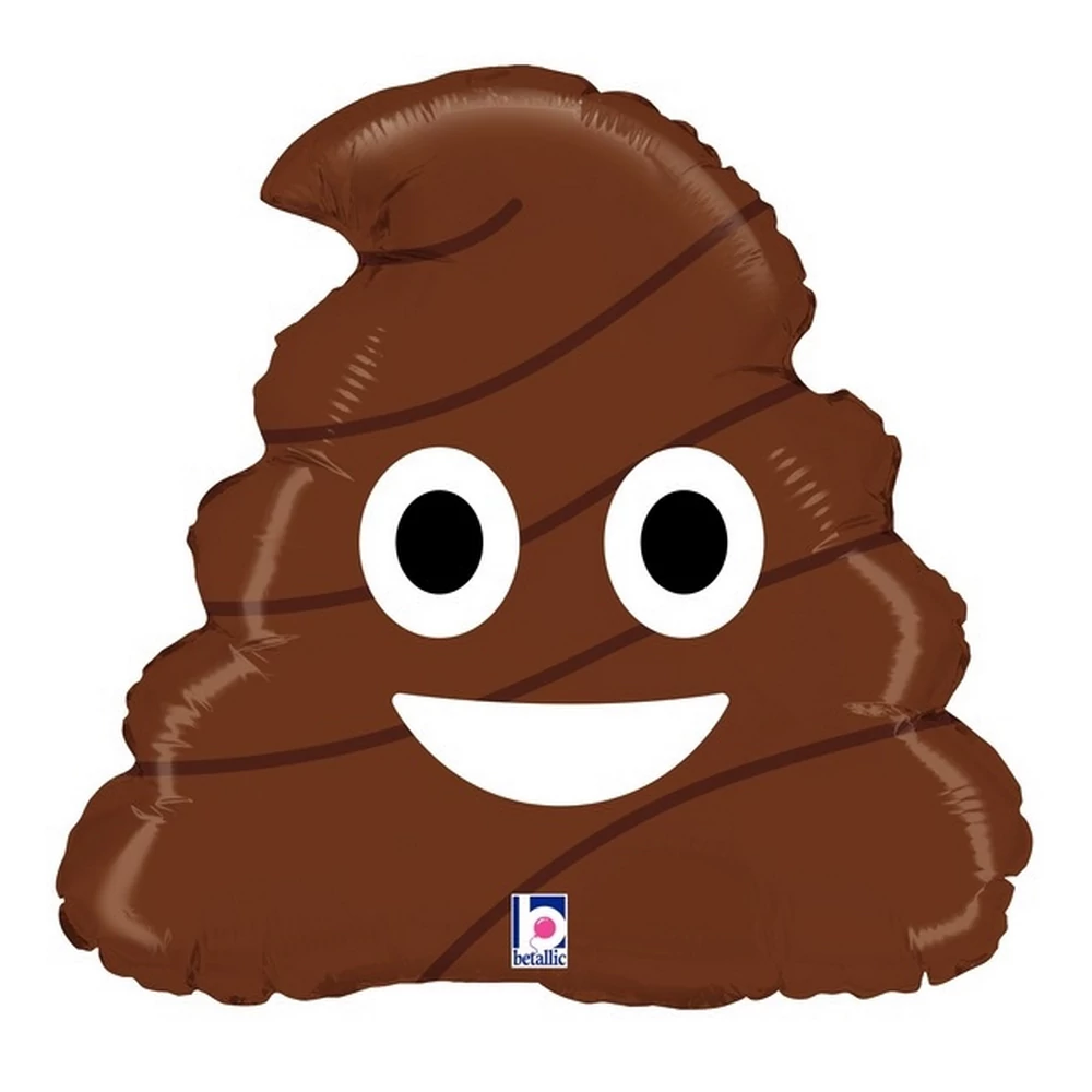 50 cm-es Emoji Poo fólia lufi