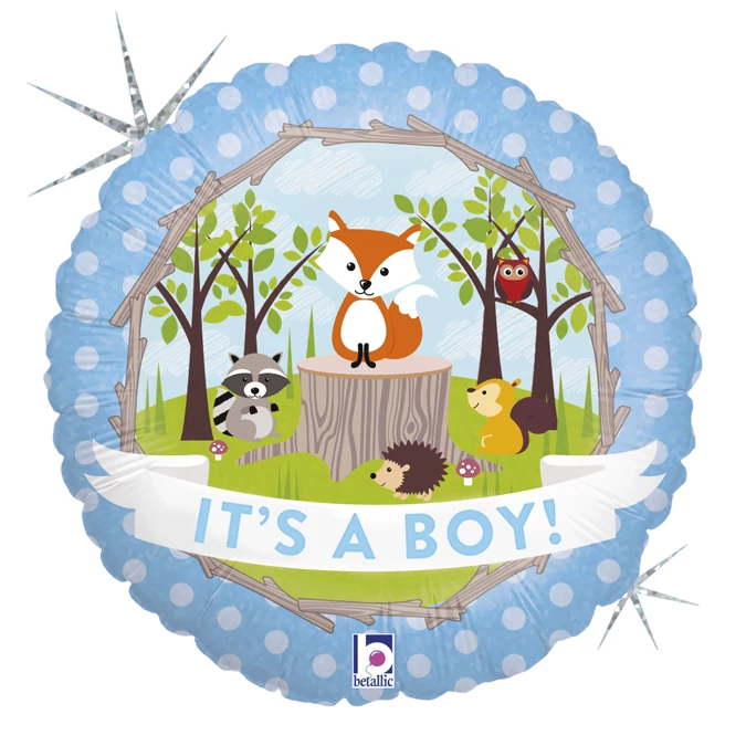 45 cm-es Woodland-It's a boy fólia lufi