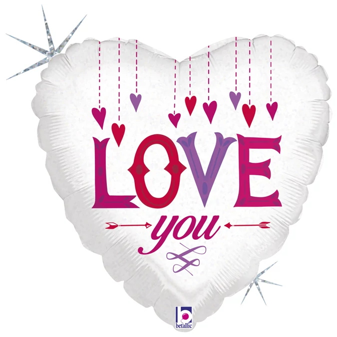 46 cm-es Love You fólia lufi