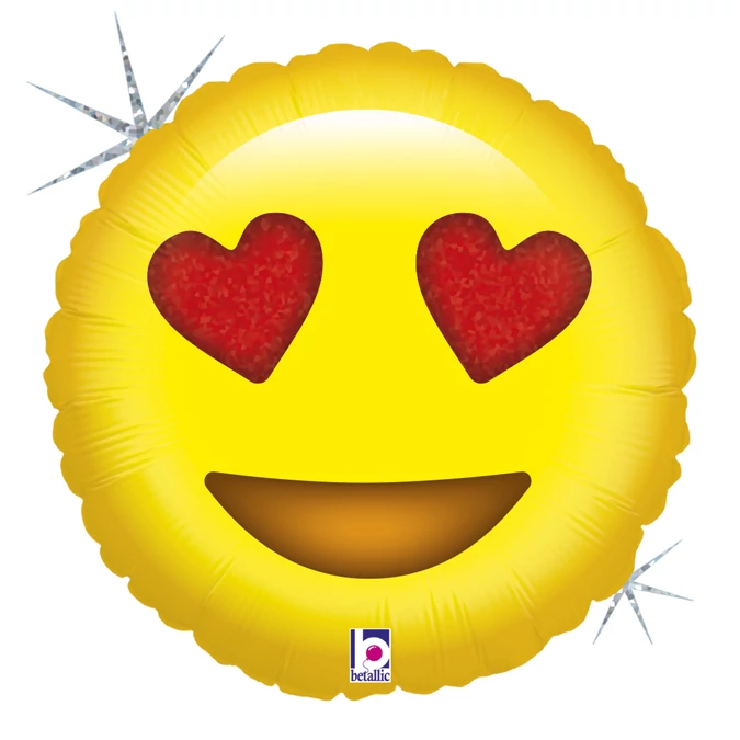 45 cm-es Emoji love fólia lufi