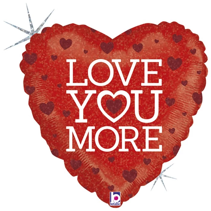 46 cm-es Love you more fólia lufi