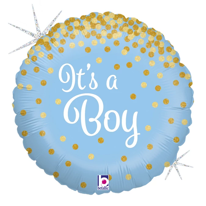 45 cm-es Glittering It's a Boy fólia lufi