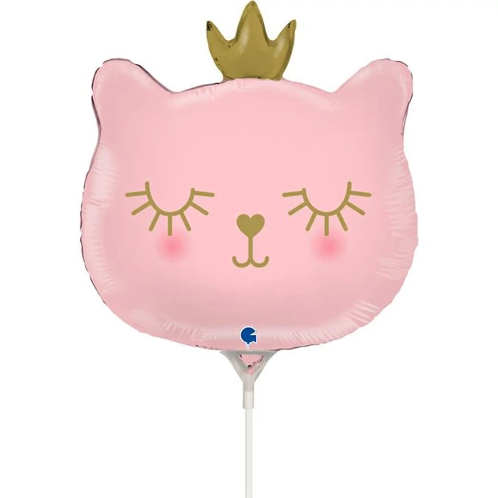 35 cm-es Cat princess - pink fólia lufi