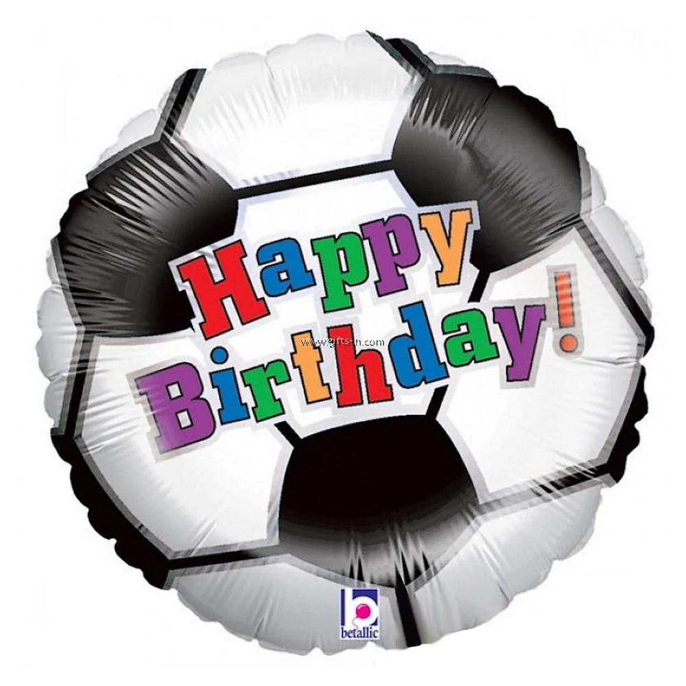 45 cm-es fólia lufi focilabda mintával, Happy Birthday! felirattal