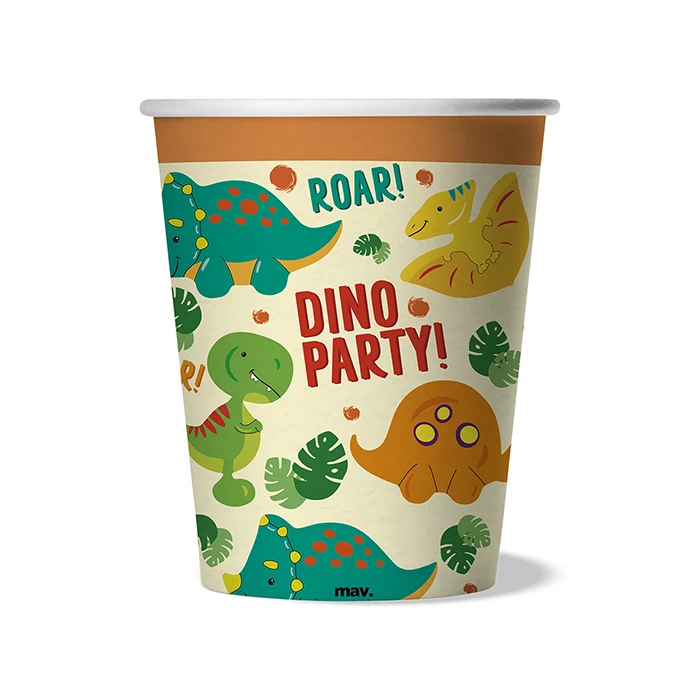 Dino Party pohár - 250 ml, 8 db / csomag