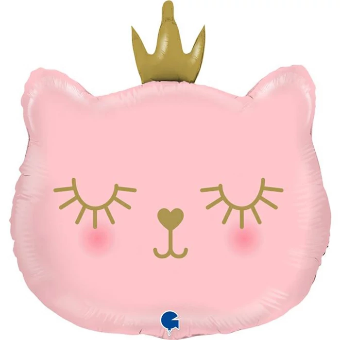 66 cm-es Cat Princess - rózsaszín - fólia lufi