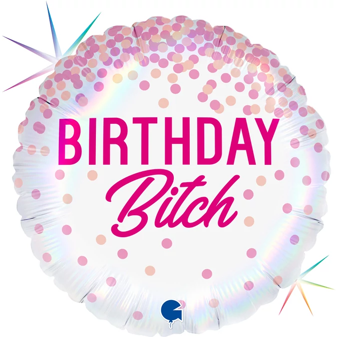 45 cm-es Birthday Bitch fólia lufi