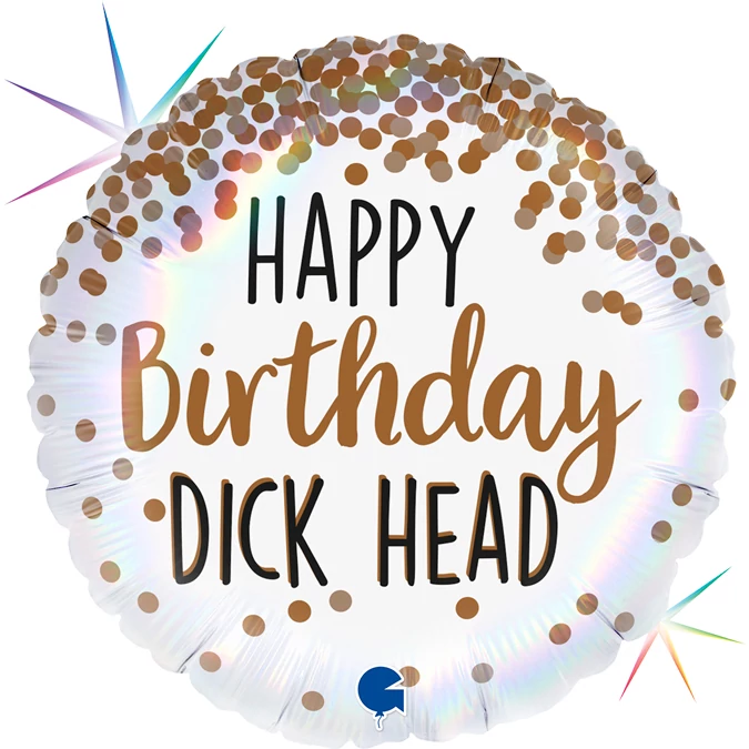 45 cm-es Happy Birthday Dick Head fólia lufi