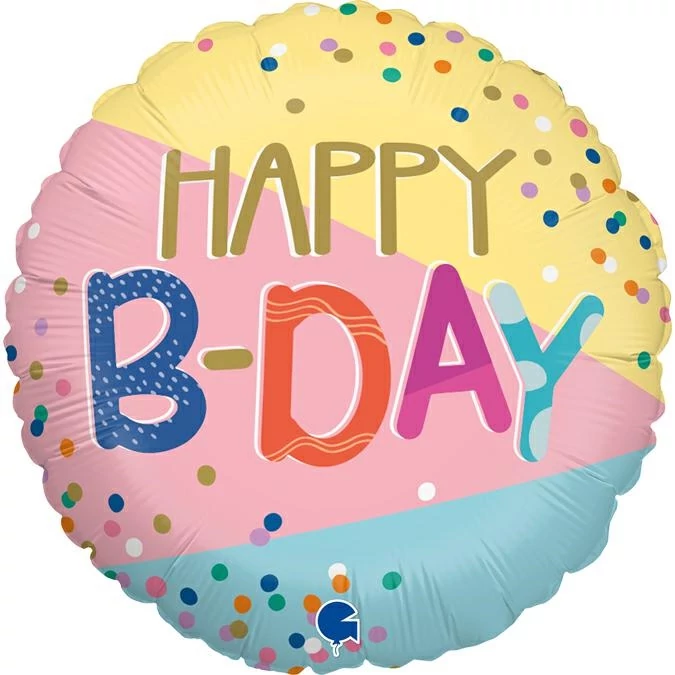 Pöttyös Happy Birthday fólia lufi