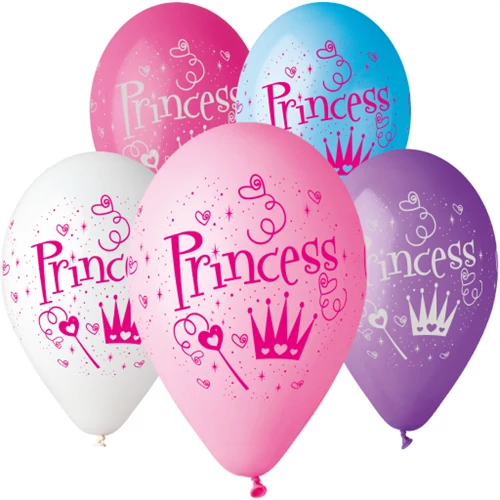 30 cm-es Princess gumi léggömb - 10 db / csomag