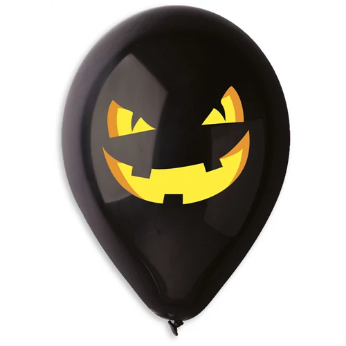 30 cm-es Halloween tökös printelt gumi léggömb - 10 db / csomag