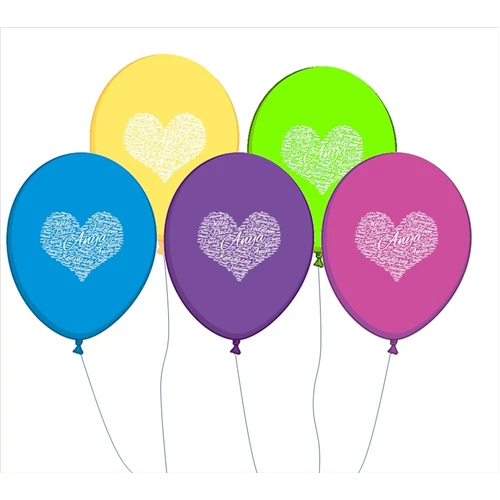 33 cm-es anyák napi gumi léggömb - 10 db / csomag