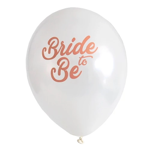 33 cm-es fehér bride to be printelt gumi léggömb 10db/cs.