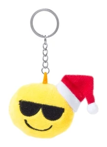 Kulcstartó - mikulás sapkás smiley