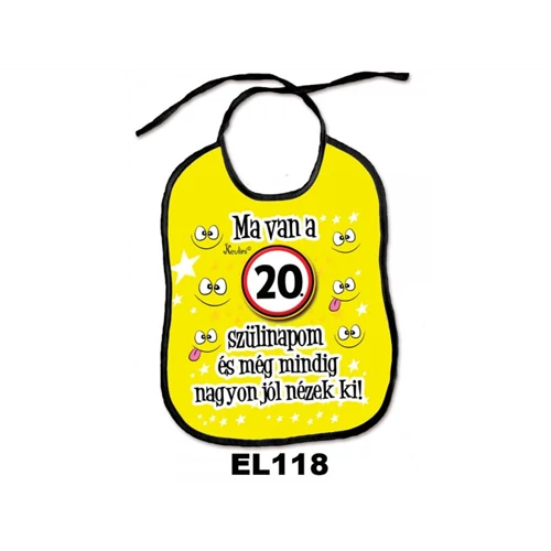 Ma van az 20. születésnapom előke
