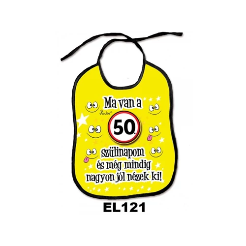 Ma van az 50. születésnapom előke