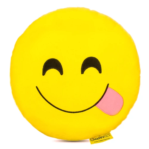 Nyelves Emoji Párna, 32 cm-es