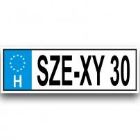 Sexy 30 rendszámtábla