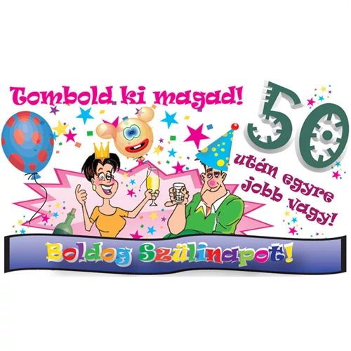 Mosoly patika cukorka 50. születésnapra