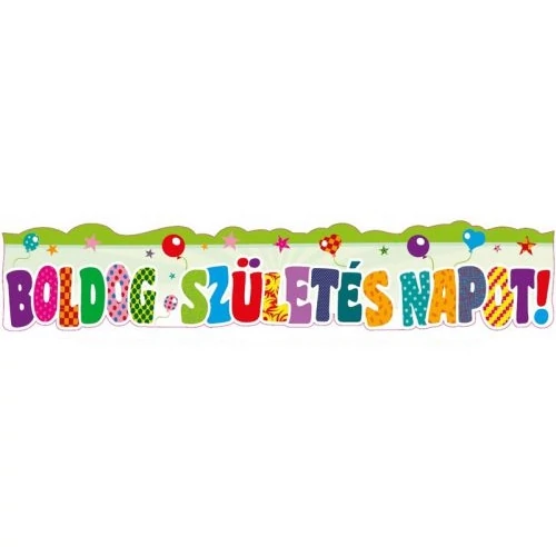 Zászlós Boldog Születésnapot óriás felirat 30 cm x 140 cm