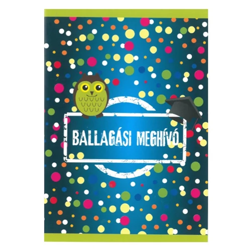 Megcsináltad! Baglyos meghívó ballagásra - 10 db / csomag