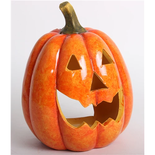 Halloween kerámia tök dekoráció 16,5 cm