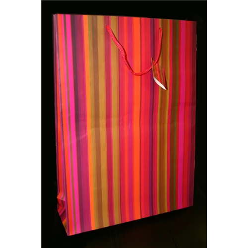 Dísztasak szivárvány csíkos 23x18cm