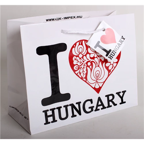 Dísztasak I LOVE HUNGARY 18 x 23 cm
