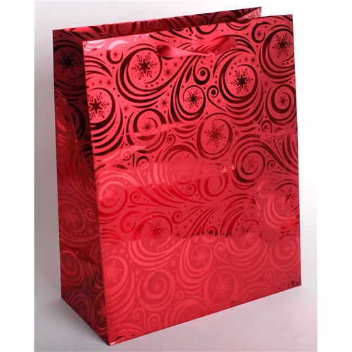 Dísztasak piros hópihe 33 x 26 cm