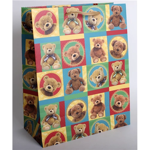 Dísztasak sok-sok macival 14 x 11 cm
