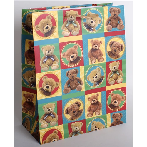 Dísztasak sok-sok macival 33 x 26 cm