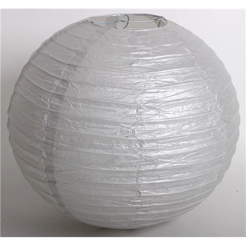 Ezüst gömb papírlámpás, 30 cm
