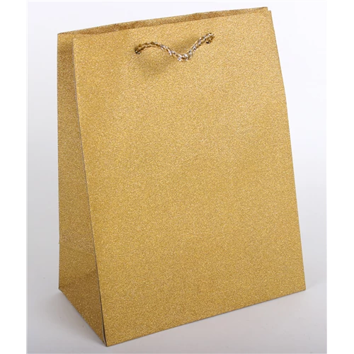 Dísztasak glitter arany 23x18 cm