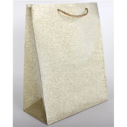 Dísztasak húzott pezsgőszínű 32x26 cm