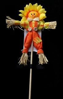 Napraforgós figura + pálca narancs színű 30 cm