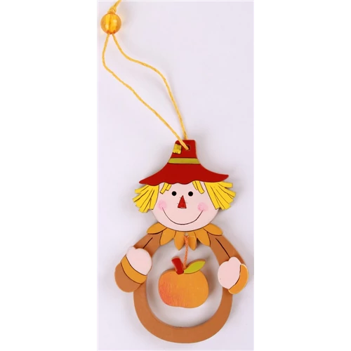 Fa madárijesztő figura almával 10 cm