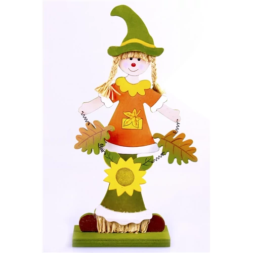 Fa madárijesztő lány figura 24 cm
