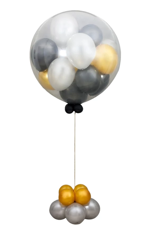 30 db-os héliumos robbanóslufi 100 cm-es lufiban