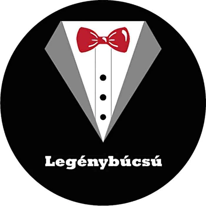 Legénybúcsú csokornyakkendős kitűző