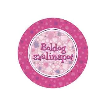 Pink Boldog születésnapot kitűző