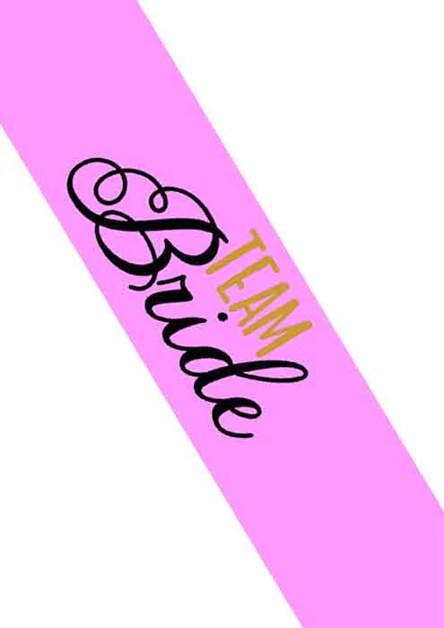 Team Bride pink vállszalag