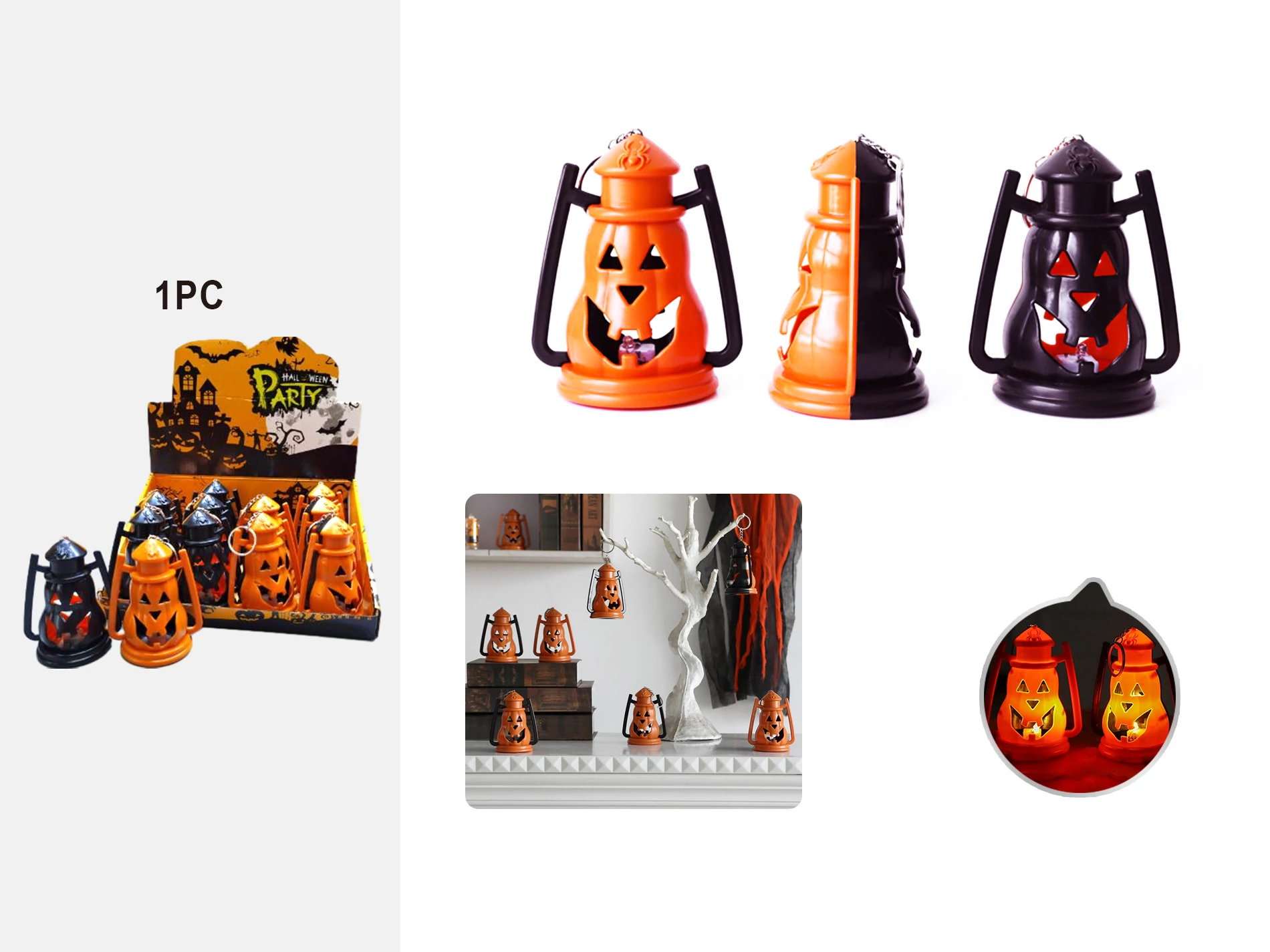 Halloween kehely formájú gyertyatartó - koponyás, ledes