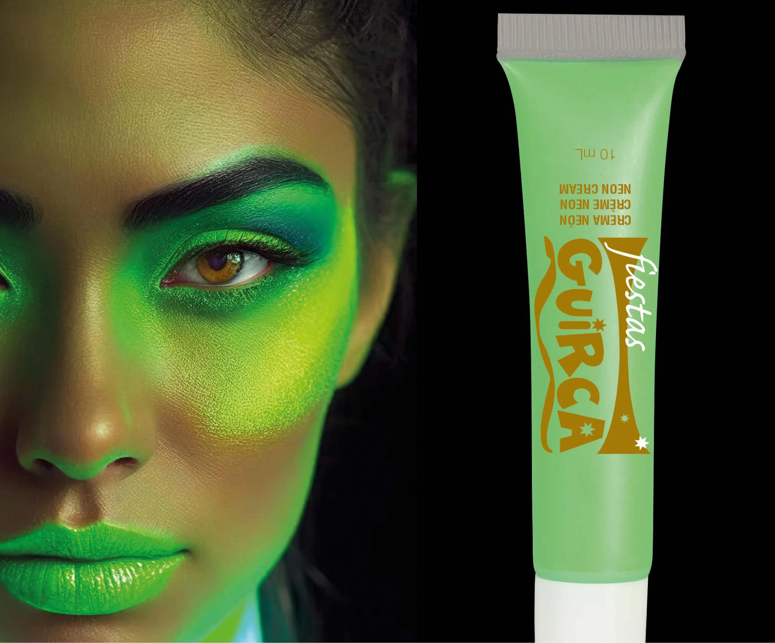 Zöld neon tubusos smink - 10 ml