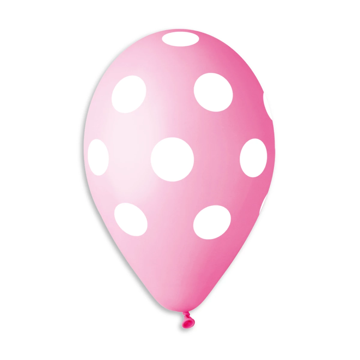 30 cm-es teli pöttyös pink gumi léggömb - 100 db / csomag