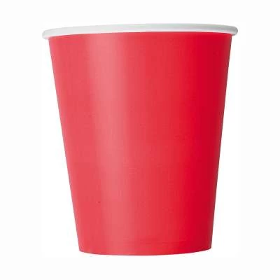 Piros papírpohár 270 ml, 8 db/cs