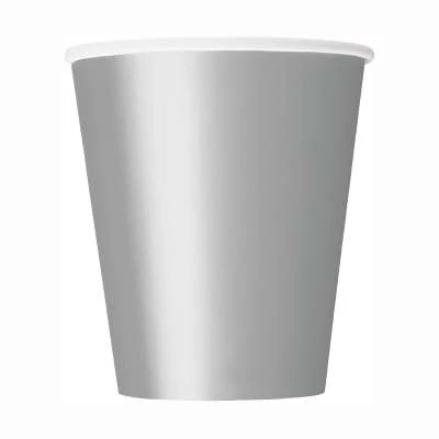 Ezüst papírpohár 270 ml, 8 db/cs
